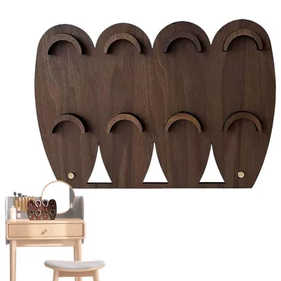 Image de Organisateur en bois avec plusieurs compartiments pour bijoux