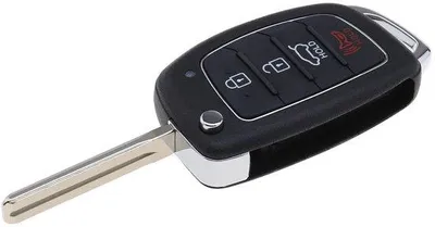 Immagine prodotto di Custodia per portachiavi auto, ricambio, colore nero, 4 pulsanti, compatibile con Hyundai. Lame sfumate
