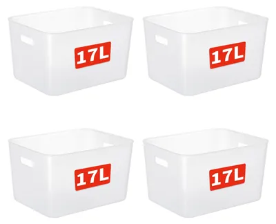 Zdjęcie produktu dla Kosz do przechowywania 17 l, 4 szt., z uchwytami, do kuchni