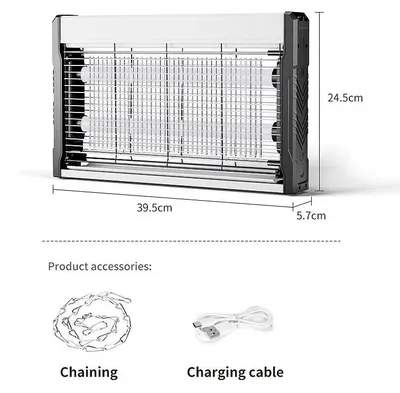Obrázek produktu pro USB lapač komárů - Elektrická insekticidní lampa - UV světlo - Fotokatalýza - Tichý odpuzovač komárů - Bezpečný pro použití v interiéru