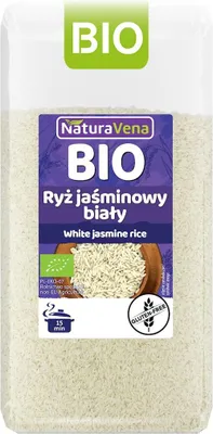 RYŻ JAŚMINOWY BIAŁY BEZGLUTENOWY BIO 500 g - NATURAVENA