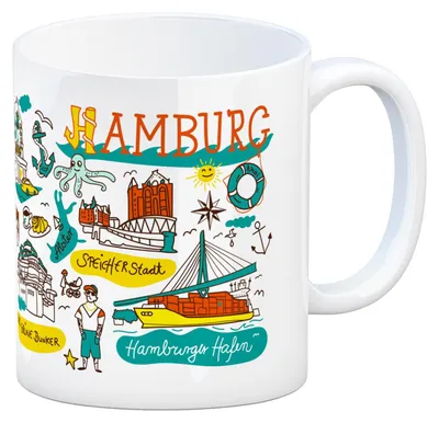 Produktbild von Hamburg Wimmelbild Kaffeebecher