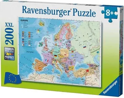 Zdjęcie produktu dla Puzzle Mapa Europy, 200 elementów XXL, Ravensburger, Dla dzieci 8+ lat