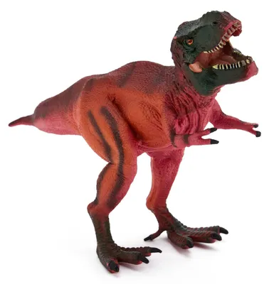 Produktbild von Zappi Co Kinder T-Rex Rot/Schwarz Dinosaurier Figur Spielzeug (27 cm Länge) Realistische detaillierte Dino-Sammlung Action-Figuren