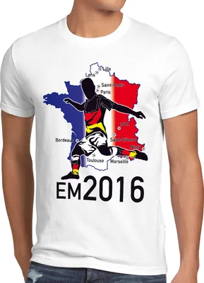 Produktbild von style3 EM 2026 Deutschland Fan Herren T-Shirt Frankreich alle Spielorte