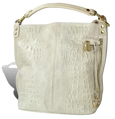 Productafbeelding van Toscanto Tasche, krokodillenprint, beige, leren handtas/shopper, model D2OTT162SI