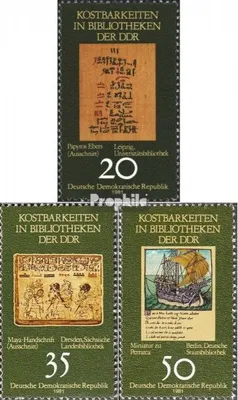 Produktbild von Briefmarken DDR 1981 Mi 2636-2638 (kompl.Ausgabe) postfrisch Kostbarkeiten in Bibliotheken der DDR