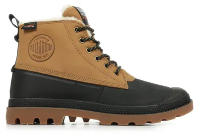 Image de Botte de cheville Palladium Pampa Duck WL WP+, unie, couleur marron foncé, taille 36 EU