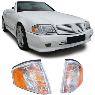 Für Mercedes SL R129 1989-2001 Frontblinker Blinker Weiß Orange LINKS + RECHTS in der Farbe Weiß von Carparts-Online GmbH
