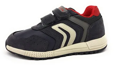 Produktbild von Geox J Alben Kinderschuhe Jungen Halbschuhe Klett Schnürer Grau Freizeit, Schuhgröße:31 EU