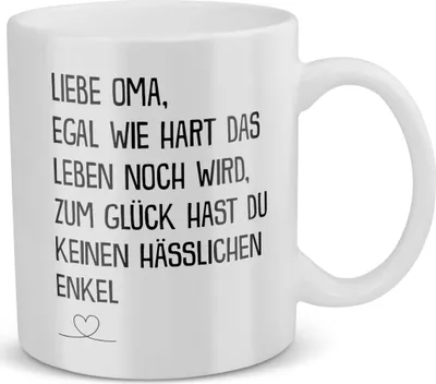 Produktbild von 22Feels Oma Geschenk von Enkel Geburtstag Grossmutter Tasse Weihnachten Rentnerin Kaffeetasse Frauen Beste Grosseltern Muttertag Geschenkidee