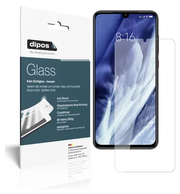 Zdjęcie produktu dla 2x folia ochronna do Xiaomi Mi 9 Pro 5G - folia antywstrząsowa 9H dipos Glass z tworzywa sztucznego