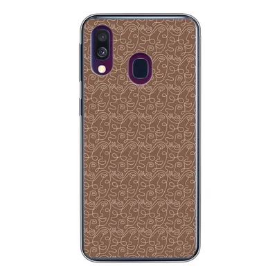 Produktbild von MuchoWow® Handyhülle Schutzhülle Hülle für Samsung Galaxy A40 Gesicht - Muster - Abstrakt Silikon Softcase Handy Hülle - Handy-Tasche