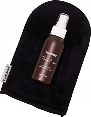 Zdjęcie produktu dla Fake Bake Travel Tan & Go Flawless Samoopalacz w płynie 90ml + Rękawica