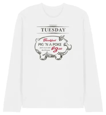 Produktbild von Supernatural - "Pig N Poke" T-Shirt für Herren/Damen Uni, Langärmlig TV40814 (XXL) (Weiß)