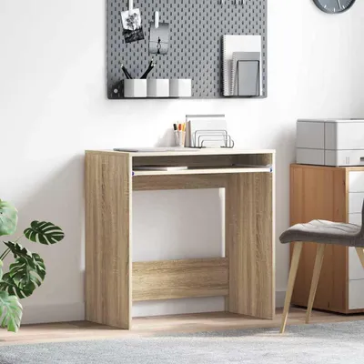 Immagine prodotto di Maison Exclusive - Scrivania in legno impiallacciato effetto Sonoma, dimensioni 77,5 x 43 x 79 cm