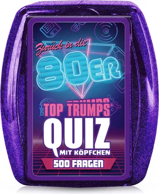 Produktbild von Top Trumps Quiz 80er Ratespiel Wissensspiel Fragespiel Gesellschaftsspiel