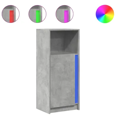 Image de Buffet LED gris béton 42,5x34x100 cm Matériau dérivé du bois