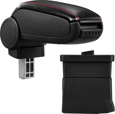 Produktbild von Armlehne Mittelarmlehne Leder Bezug Schwarz / Rot für Ford Ka ab 2009-