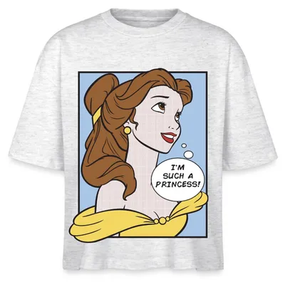 Produktbild von Belle I'm Such A Princess Boxy Shirt Damen, S, Weiß meliert