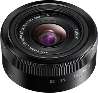 Produktbild von Panasonic LUMIX G Vario 3.5-5.6/12-32mm Asph. / MEGA O.I.S., 8/7, 12 - 32 mm, Bildstabilisator, Micro Four Thirds (MFT)