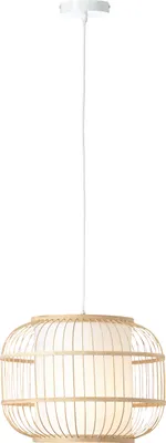 Zdjęcie produktu dla Lampa wisząca w stylu naturalnym - Lampa wisząca z regulacją wysokości - Ø 40 cm