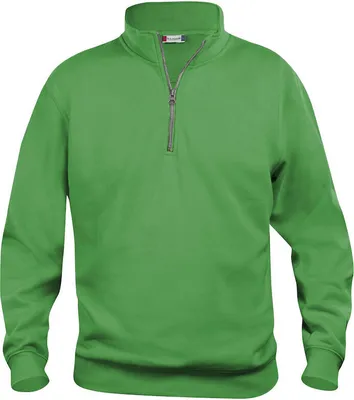 Produktbild von Basic Sweatshirt mit antistatischem Metalllux Halb-Reißverschluss und Rippenbündchen
