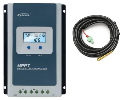 Image de Régulateur de charge solaire, technologie MPPT, écran LCD, avec RTS, 10 A