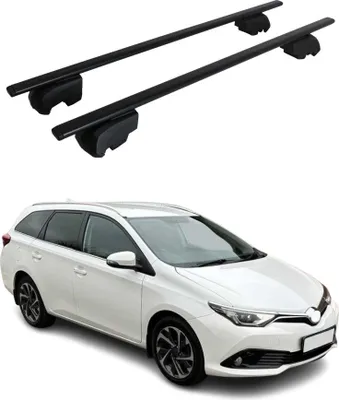 Immagine prodotto di Barre portatutto trasversali per Toyota Auris Sports 2012-2019, colore nero ferro, omologazione ABE