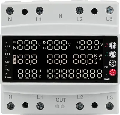 Produktbild von AC230V Dreiphasige Digitale Multifunktions Spannung, Strom, Frequenz und Energie Schutzgerät mit Farbdisplay