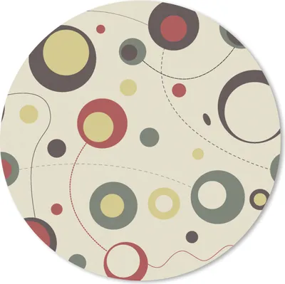Produktbild von MuchoWow® Mauspad Mousepad Kreis - Linie - Design 40x40 cm - Mousepads - Maus Mat - Pad - Mausunterlage - Schreibtisch Accessoires