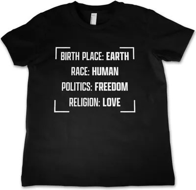 Produktbild von Birthplace - Earth Kids T-Shirt - 6Years-S - Black