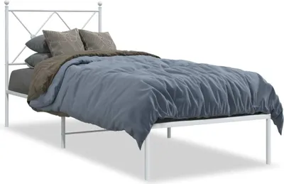Obrázok produktu pre vidaXL Detská posteľ s čelom kovová biela 80x200 cm