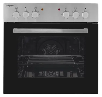 Produktbild von Exquisit EHE 156-1.1 UBZ-Set Einbau-Herd Glaskeramikkochfeld | Ober-/Unterhitze |Umluft & Grill | Inox