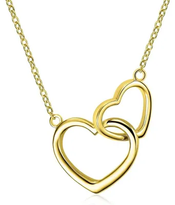 Immagine prodotto di Collana con ciondolo a forma di cuore, in argento sterling, color oro, per donne e ragazze