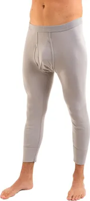 Produktbild von HERMKO 3440 Herren 3/4-lange Unterhose mit Eingriff, wadenlange Unterziehhose aus 100%  Baumwolle in Feinripp, Größe:D 10 = EU 4XL, Farbe:grau