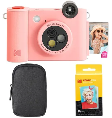 Produktbild von Kodak Smile+ 2-in-1 Digitale Sofortbildkamera & Bluetooth Fotodrucker Starterpak