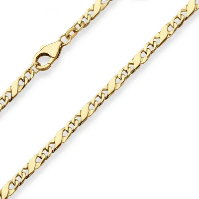 Produktbild von 3,7mm Armband Dollarkette Goldarmband Armschmuck aus 585 Gold Gelbgold 21cm