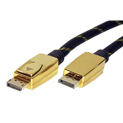 Obrázek produktu pro ROLINE-GOLD DisplayPort kabel v.1.2 (HBR2, 4K@60Hz), DP(M) - DP(M), 10m (11.04.5649)