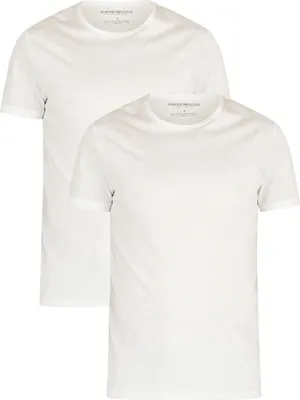 Produktbild von Emporio Armani 2er-Pack Lounge-T-Shirts aus reiner Baumwolle, Weiß S