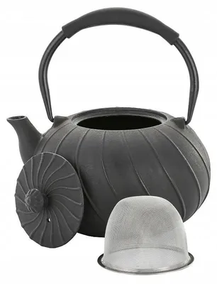 Produktbild von GUSSEISEN-KESSELKRUG-INFUSER MIT TEE-KRÄUTERSIEB SCHWARZ 1200 ml