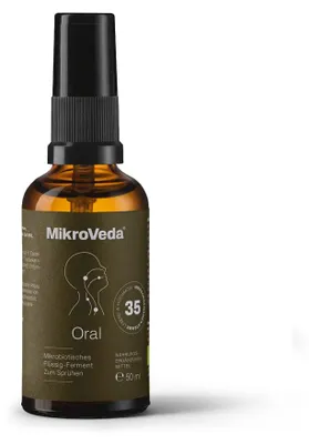 Produktbild von MikroVeda Oral Mundspray | 50 ml | mikrobiotisches Flüssigferment für das Mund-Mikrobiom