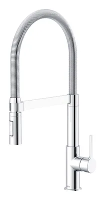 Produktbild von Lenz ALUNA Küchenarmatur Chrom – Flexible Geschirrbrause, 2 Strahlarten, 360° schwenkbar, magnetische Halterung,  46070502