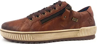 Zdjęcie produktu dla Remonte buty damskie sznurowane buty sportowe sneakersy brązowe rekreacyjne, rozmiar buta:36 EU