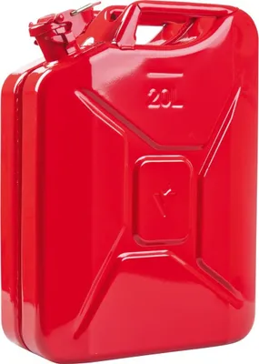 Image de Kraftstoffkanister 20l Rouge feu RAL 3000 tôle d'acier 0,9mm L345xB165xH470mm VALPRO