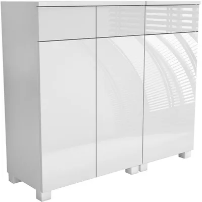 Zdjęcie produktu dla KOMODA ŁAZIENKOWA do łazienki wisząca stojąca 60+40= 100 cm biały + połysk