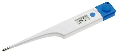 Productafbeelding van Veterinaire thermometer - digitaal - voor paarden en honden - waterdicht - met signaaltoon - wit