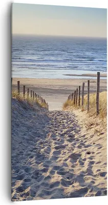 Produktbild von Bild auf Leinwand - Leinwandbild - Meer Strand Düne - 65x120cm - Wand Bild - Wanddeko - Wandbilder - Leinwanddruck - Bilder - Kunstdruck - Wanddekoration - Leinwand bilder - Wandkunst - PA65x120-3612