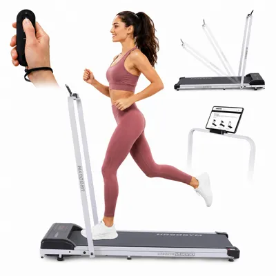 Produktbild von URBOGYM YUKINO Walking Pad Laufband für Zuhause & Büro, 6 km/h, 110 kg, klappbar, 38x100 cm Lauffläche, LCD, Fernbedienung