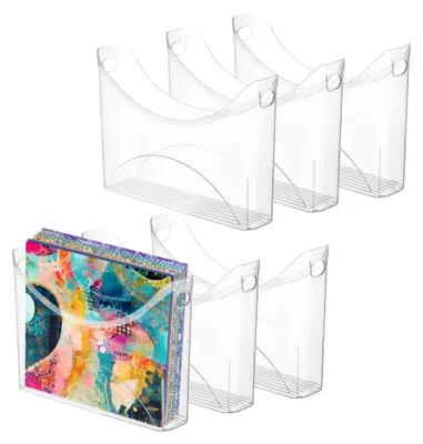 Produktbild von Organizer für Scrapbook-Papier mit Griff, transparenter Kunststoff, für Sammelalben, 30,5 x 30,5 cm, 6 Stück